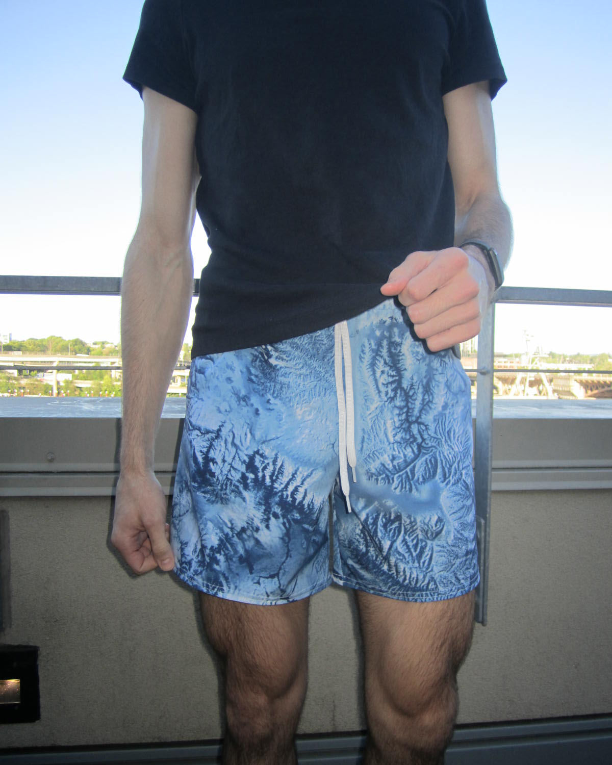 High/Lows Shorts - Monochrome Blue