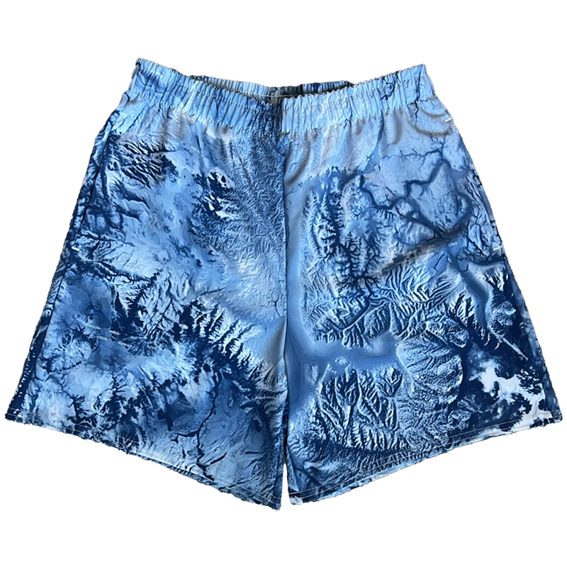 High/Lows Shorts - Monochrome Blue - SeeingDreams