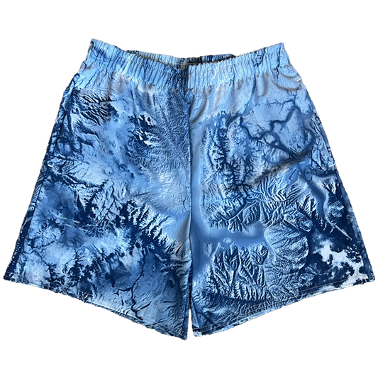 High/Lows Shorts - Monochrome Blue - SeeingDreams