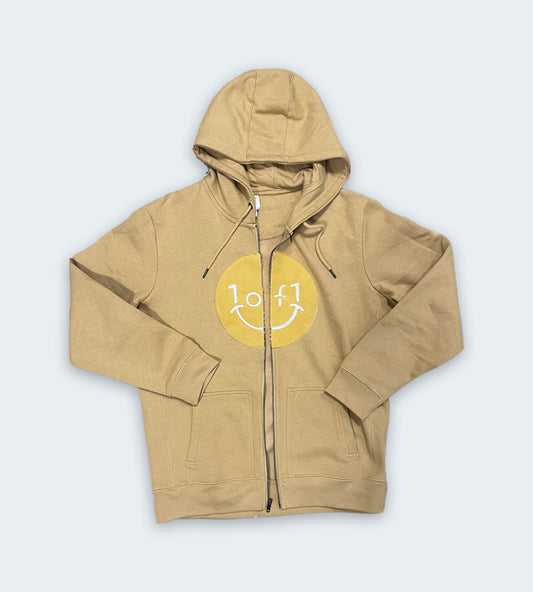 Split Smiley Zip-Up Hoodie - SeeingDreams
