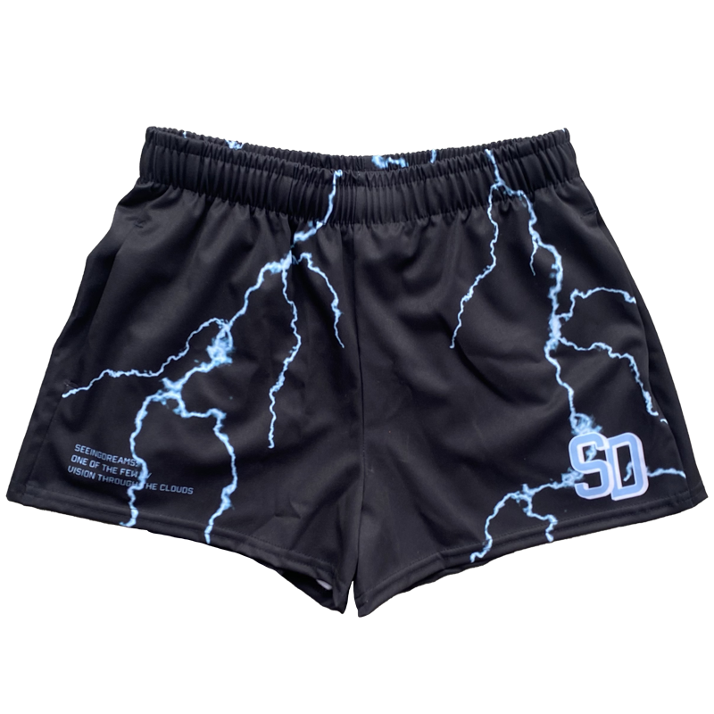 WOMEN'S LIGHTNING SHORTS: BLUE 2.0 - SeeingDreams