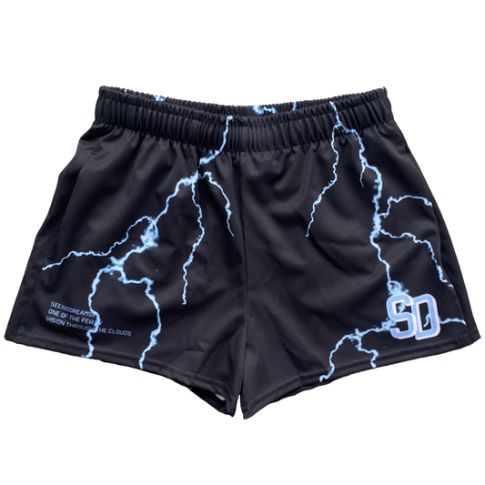 WOMEN'S LIGHTNING SHORTS: BLUE 2.0 - SeeingDreams