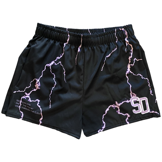 WOMEN'S LIGHTNING SHORTS - PURPLE - SeeingDreams