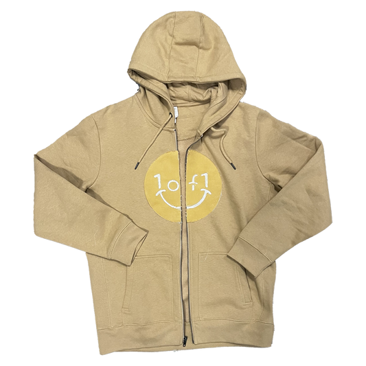 Split Smiley Zip-Up Hoodie | 1of1 - SeeingDreams